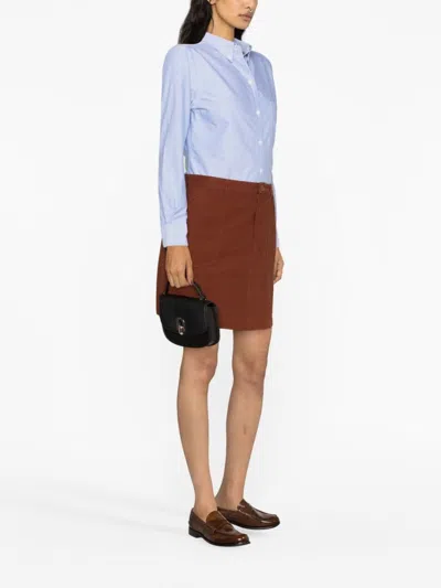 Thom Browne Cotton Poplin Shirt In Blue