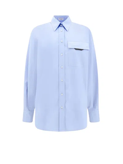Brunello Cucinelli Women Shirt With Iconic Jewelry Detail In Blue