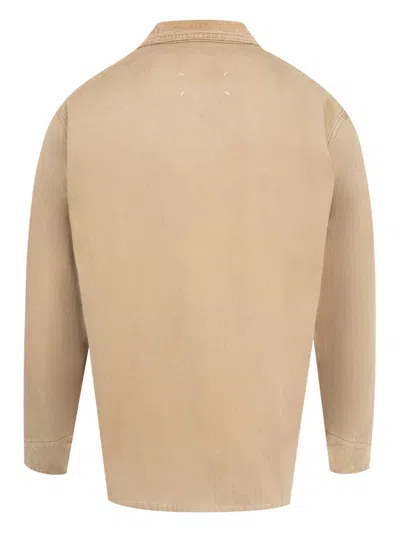 Maison Margiela Herringbone Weave Cotton Sports Jacket In Multi