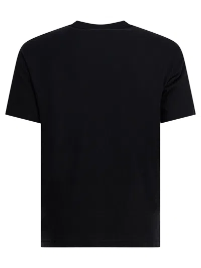 Auralee Crew Neck Cotton T-shirt With Chest Pocket In Black