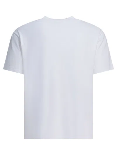 Auralee Crew Neck Cotton T-shirt With Chest Pocket In White