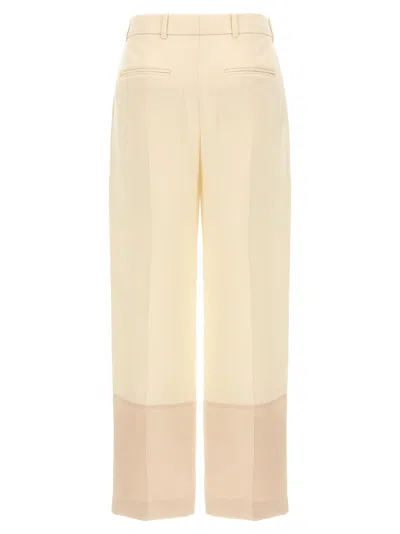 Tory Burch Cropped Pants White In Neutral