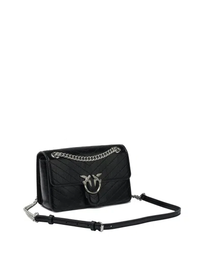 Pinko Medium Love One Light Classic Shoulder Bag In Black