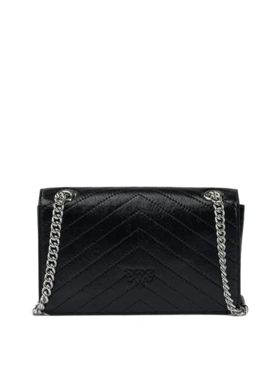 Pinko Medium Love One Light Classic Shoulder Bag In Black