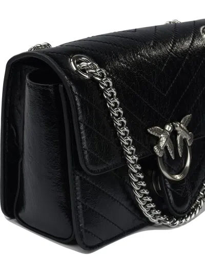Pinko Medium Love One Light Classic Shoulder Bag In Black
