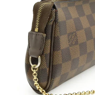 Pre-owned Louis Vuitton Brown Damier Canvas Pvc Clutch Bag Pouch Shoulder Bag ()