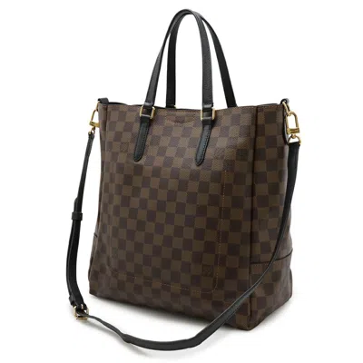 Pre-owned Louis Vuitton Brown Damier Canvas Pvc Leather Shoulder Bag Tote Bag ()