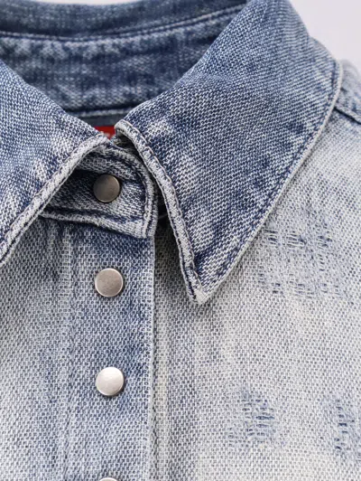 Diesel Women De-masly Denim Shirt In Blue