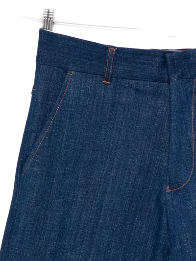 Dsquared2 Tailoring-inspired Wide Straight-leg Denim Jeans In Blue