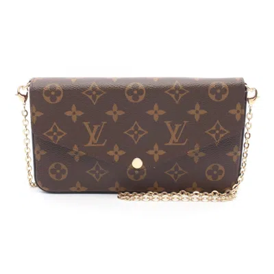 Pre-owned Louis Vuitton Brown Fuchsia Monogram Shoulder Bag ()