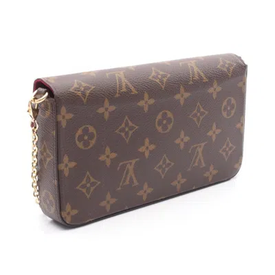 Pre-owned Louis Vuitton Brown Fuchsia Monogram Shoulder Bag ()
