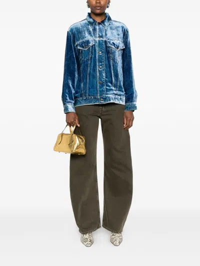Pierre-louis Mascia Denim Print Jacket In Blue