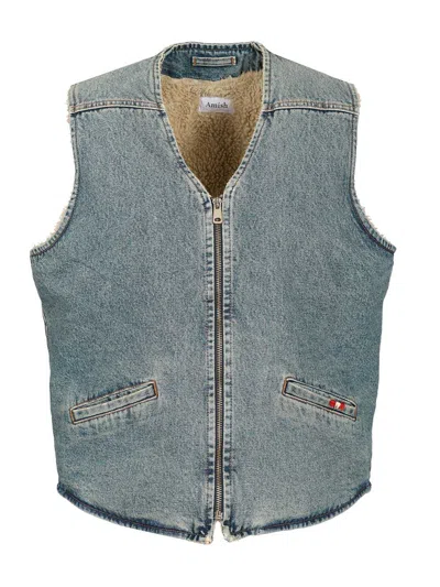 Amish Denim Vest Jeans Blue In Blue