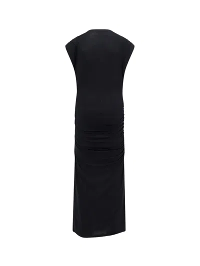 Isabel Marant Étoile Donna Stretch Fabric Long Dress In Black