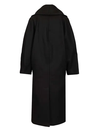 Bottega Veneta Double-breasted Coat Coats Black In Brown