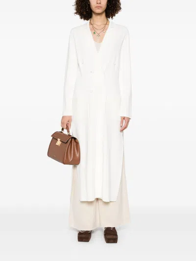 P.a.r.o.s.h Parosh Double-breasted Coat In White