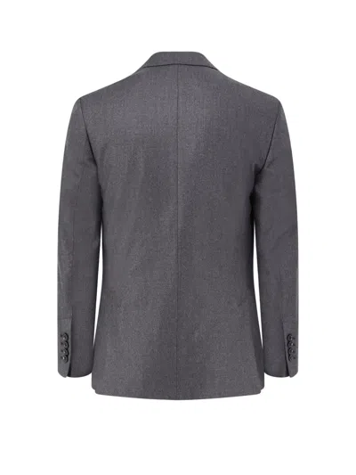 Ami Alexandre Mattiussi Ami Paris Men Double-breasted Virgin Wool Blazer In Gray