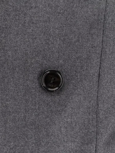 Ami Alexandre Mattiussi Ami Paris Men Double-breasted Virgin Wool Blazer In Gray