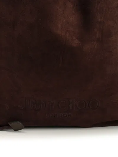 Jimmy Choo Drawstring Tote/l Soft Nappa W/embossed  Shoulder Bags Brown