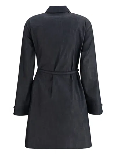 Fendi Belted Denim Shirt Mini Dress In Multi