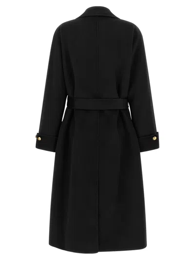Elisabetta Franchi Dressing Gown Coat Coats And Trench Coats Black In Black