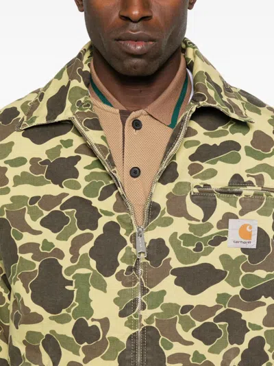 Carhartt Camouflage Long Sleeve Collared Jacket In Multi
