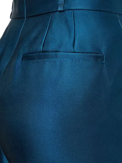 Fendi Women Duchesse Silk Trousers In Blue