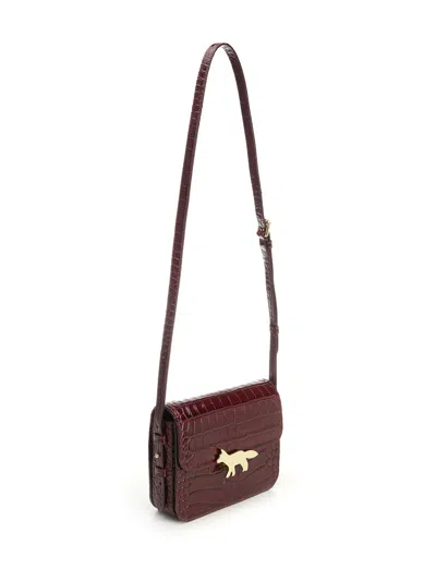 Maison Kitsuné Logo-plaque Crocodile-effect Shoulder Bag