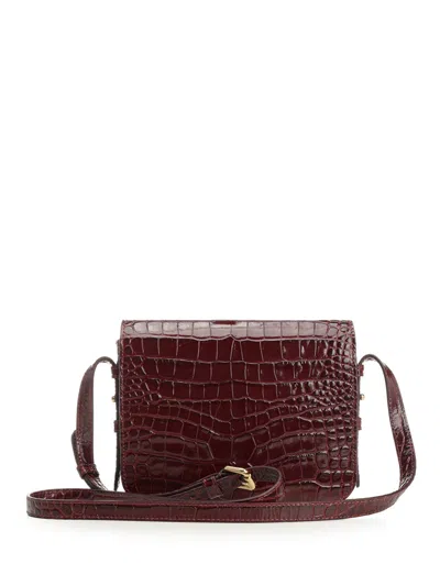 Maison Kitsuné Logo-plaque Crocodile-effect Shoulder Bag