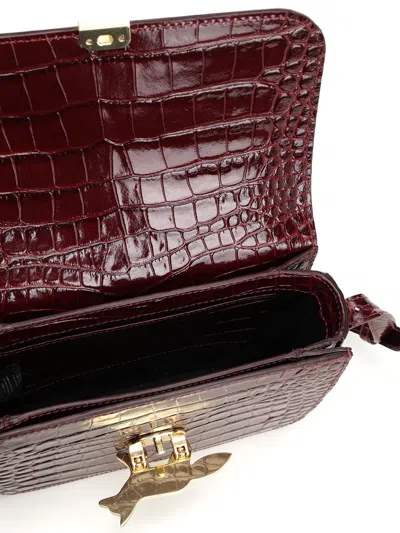 Maison Kitsuné Logo-plaque Crocodile-effect Shoulder Bag