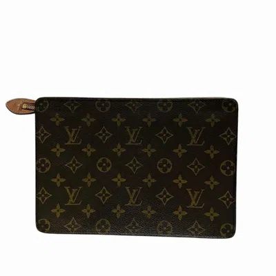 Pre-owned Louis Vuitton Brown Monogram Monogram Clutch Bag ()