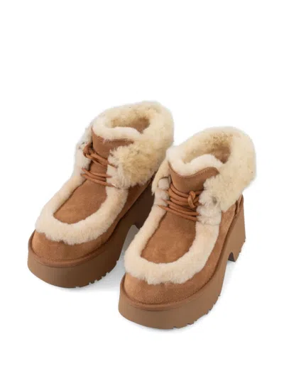 Ugg Esmee Lace Up Boots In Brown