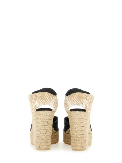 Castaã±er Espadrilles "clear" With Wedge In Black