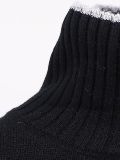 Pinko Falkland Wool And Cashmere Turtleneck Sweater In Black