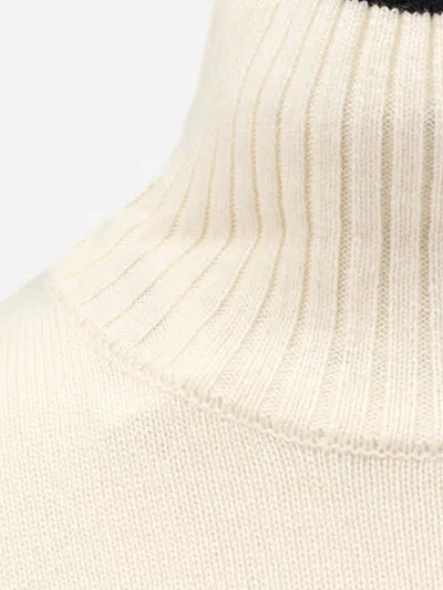 Pinko Falkland Wool And Cashmere Turtleneck Sweater In Neutral