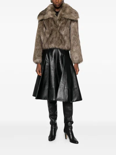 Thelaurent Faux-fur Wide-collar Jacket