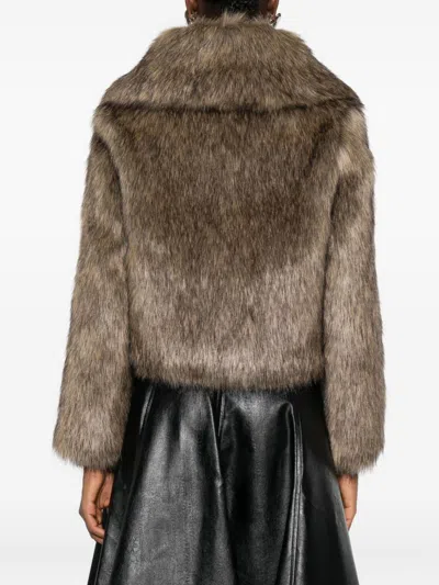 Thelaurent Faux-fur Wide-collar Jacket
