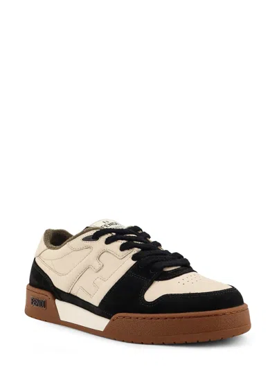 Fendi Match Leather Low-top Sneakers In Multi