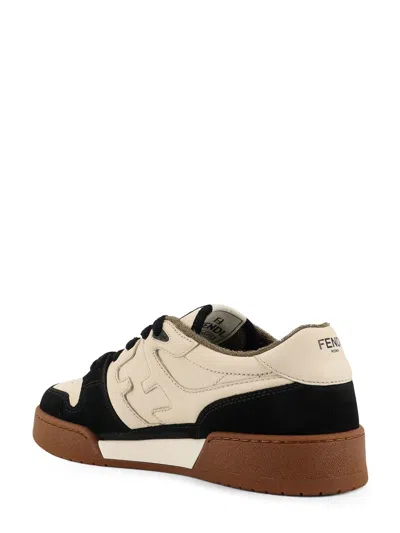Fendi Match Leather Low-top Sneakers In Multi