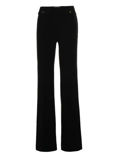 Elisabetta Franchi Flared Black Trousers With Tailored Silhouette In Black