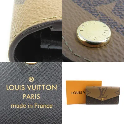 Pre-owned Louis Vuitton Brown Monogram Reverse Monogram Reverse Long Wallet (bi-fold) ()
