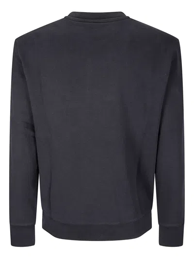 Maison Kitsuné Cotton Sweatshirt Featuring Fox Head Design In Blue