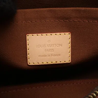 Pre-owned Louis Vuitton Brown Pink Rose Clair Pvc Coated Canvas Leather Pochette Shoulder Bag ()