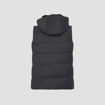 Yves Salomon Quilted Down-filled Mink Gilet With Contrast Lining In Black