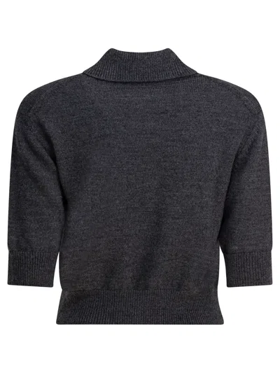 Givenchy Paris 1952 Wool Knit Polo Shirt In Black