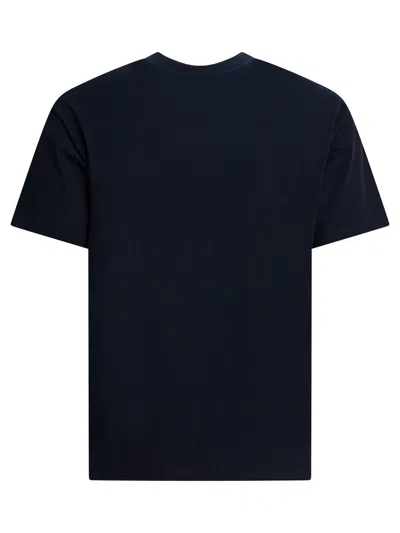 Givenchy Navy Short-sleeved T-shirt With Logo In Black