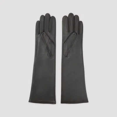 Mm6 Maison Margiela Grey Ovine Leather Gloves