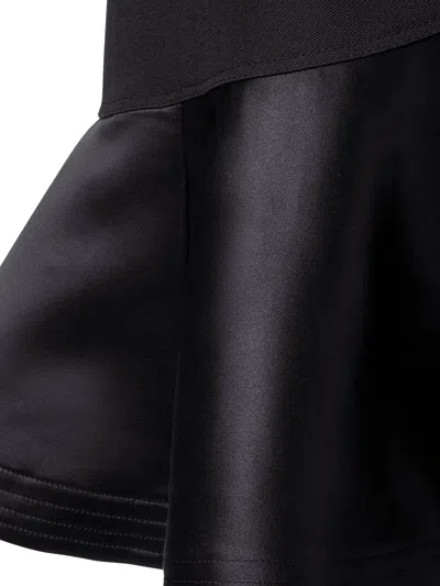 Fendi Women High-waisted Midi Skirt In Grain De Poudre Wool In Black
