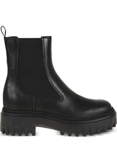 Hogan Pre H700 Leather Chelsea Boots In Black