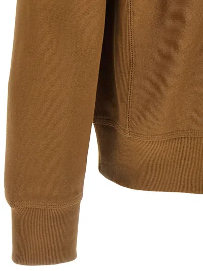 Carhartt Half Zip American Script Sweat Sweatshirt Brown In Brown